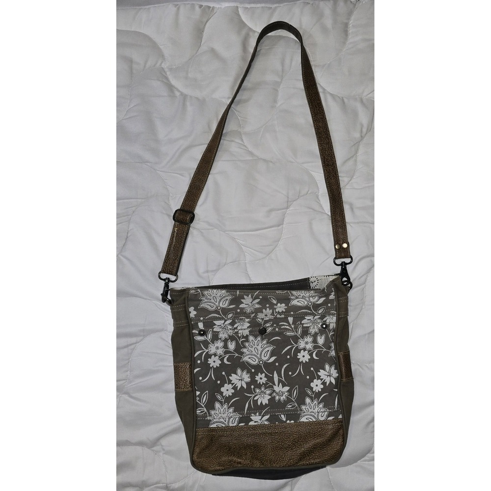 Myra Bag Blossom Print khaki , brown Shoulder Bag